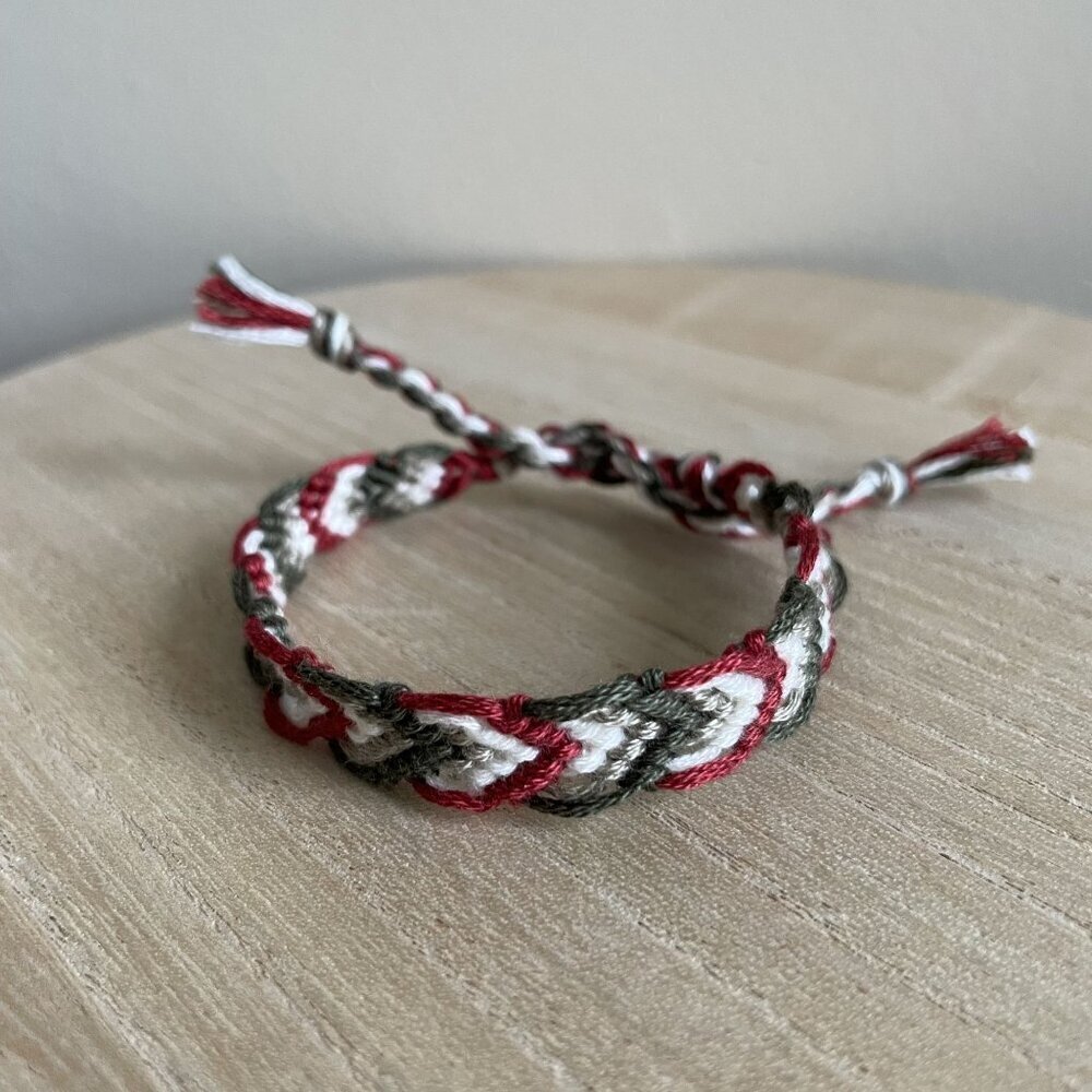 Sigourney Bracelet, anklet, trendy, comfortable, tie, embroidery thread, woven,